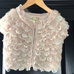 🌸NWOT joyfolie gorgeous lace vest / jacket